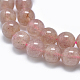 Natural Strawberry Quartz Beads G-E481-02-8mm-3