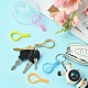 Opaque Solid Color Bulb Shaped Plastic Push Gate Snap Keychain Clasp Findings KY-YW0001-55-5