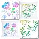 GORGECRAFT 2 Styles Large 11.8x11.8 Inch Painting Templates Bird on Tree Stencil Rose Flower Templates Reusable Sign Home DIY Arts Crafts for Painting on Wood Wall Scrapbook Card Floor Drawing Tool DIY-GF0006-01B-1
