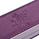 Rectangle with Flower Pattern PU Leather Necklace Boxes LBOX-N002-04-3