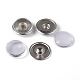 Snap Button Making Brass Snap Buttons with Clear Glass Cabochons BUTT-MSMC002-08-2