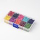 1 коробка десять цветов колонки синтетический бирюзовый бисер G-X0005-01-3