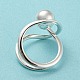 Round Ball Rack Plating Brass Wire Wrap Finger Rings RJEW-Q786-01S-4