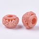 Synthetic Coral Large Hole Beads X-CORA-R017-06-3