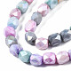 Cuisson opaque de perles de verre peintes EGLA-N006-008-A07-3