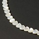 Perlas de concha de nácar de concha blanca natural BSHE-B005-10-3