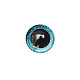 クラフト樹脂人形の目  ぬいぐるみの目  安全の目  ワッシャー2個付き  半円  ブルー  10mm DOLL-PW0006-003B-05-1