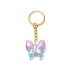 Papillon uv placage arc-en-ciel irisé acrylique pendentif porte-clés KEYC-JKC00485-2