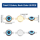 Unicraftale 60 pz 2 colori malocchio connettori charms blu resina eye link charms con 304 doppi anelli in acciaio inossidabile pendenti con connettore da 13.5mm pendenti per orecchini pendenti per bracciale per la creazione di gioielli FIND-UN0001-59-3