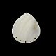 ティアドロップ淡水シェルシャンデリアコンポーネント  貝殻色  76~82x57~61x2~4mm  穴：2mm SHEL-F001-25-2