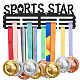 Espositore da parete per espositore per porta medaglie in ferro a tema stella sportiva ODIS-WH0021-472-1