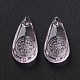 Perlas de murano con baches hechas a mano transparentes LAMP-T017-13B-2