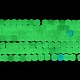 合成蓄光ストーンビーズ連売り  多面カット  ラウンド  暗闇で光る  黄緑  4x3.5mm  穴：0.7mm  約102個/連  14.37インチ（36.5cm） G-C086-01B-02-5