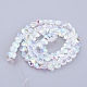Chapelets de perles en verre électroplaqué EGLA-T004-01-2