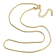 Долговечные латунные круглые ожерелья в виде змеи для женщин с покрытием из латуни NJEW-G105-03G-1