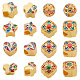 PH PandaHall Golden Spacer Beads 16pcs Enamel European Beads 8 Style Large Hole Beads Heart Butterfly Flower Star Round Spacer Beads Matte Craft Beads for Earring Necklace Bracelet Jewelry Making KK-PH0009-14-1
