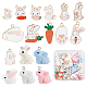 SUNNYCLUE 1 Box 17 Styles 34Pcs Easter Charm Bunny Charms Bulk Alloy Enamel Resin Rabbit Carrot Charm Cartoon Metal Dangle Charms for Jewelry Making Charms DIY Bracelet Necklace Earring Craft Women DIY-SC0019-93-1
