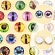 60 Stück halbrund mit Augenglas-Cabochons&nbsp;GGLA-FS0001-16A-3