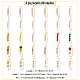 PandaHall Elit 30Pcs 30 Style Plastic Round & Heart & Oval Beaded Safety Pin Brooches Set SJEW-PH0001-09-2