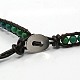 Fashion Triple Wrap Style Gemstone Bracelets BJEW-J058-06-3