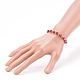 Bracelets extensibles en perles de chalumeau ronds faits à la main BJEW-JB05974-04-3