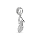 TINYSAND Sparkling High Heels Rhodium Plated 925 Sterling Silver European Dangle Charms TS-P-037-3