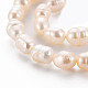 Fili di perle di perle d'acqua dolce coltivate naturali PEAR-S012-41E-4