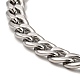 304 Stainless Steel Cuban Link Chain Necklace BJEW-B072-04P-2