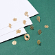 Sunnyclue 1 boîte 24 pièces en acier inoxydable creux poteaux de boucle d'oreille goujon trouver des fleurs d'or coussin de boucle d'oreille base bouchons papillon bricolage composants de boucle d'oreille pour la fabrication de bijoux STAS-SC0001-13G-5