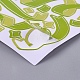 装飾ラベルステッカー  DIY手作りのスクラップブック写真アルバム  グリーン  165x50x0.5mm  模様：6~72ミリ DIY-L037-C07-2