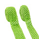 2ロール2サイズのポリエステル弾性リボン  ヘアバンド作成用  芝生の緑  1ロール/スタイル EW-TA0001-02K-2