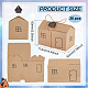 Kraft Paper Small House Gift Storage Boxes CON-WH0088-54-2