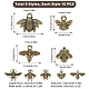 Chgcraft 90 Stück Legierungs-Bienenanhänger für die Schmuckherstellung FIND-CA0006-40-2