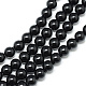 Synthetic Black Stone Bead Strands G-R345-4mm-35-1-1