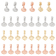 SUPERFINDINGS 30Pcs 3 Colors Rack Plating Alloy European Dangle Charms MPDL-FH0001-04-1