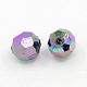 Plating Plastic Acrylic Faceted Round Beads PACR-L002-6mm-M-2