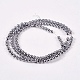Electroplate Non-magnetic Synthetic Hematite Beads Strands X-G-J169A-3mm-02-2