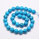 Synthetic Turquoise Beads Strands G-G542-10mm-29-2