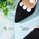 Fingerinspire 3 paia perle finte clip di scarpe 21x18mm e 16x19mm perla simulata decorazione del pattino lega staccabile fibbia della scarpa coppia clip di scarpe fascini del pattino rimovibili da sposa gioielli da sposa decorativi DIY-FG0003-72-4