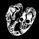 Le style punk rock anneaux crâne en acier inoxydable 316L de doigts pour les hommes RJEW-BB01205-11AS-2
