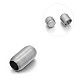Matte 304 Stainless Steel Barrel Magnetic Clasps X-STAS-E089-06F-1