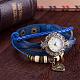 Casual Unisex Zinc Alloy and Leather Bracelet Watches BJEW-BB15599-10