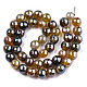 Electroplate Natural Agate Beads Strands G-T131-54M-2