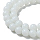 Opachi di colore solido perle tonde vetro fili GLAA-F032-8mm-01-6