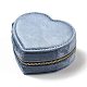 Cajas con cremallera de almacenamiento de joyería de terciopelo de corazón PAAG-PW0003-02D-3