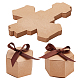 Benecreat 42 pièces boîte d'emballage en papier kraft hexagonal avec ruban CON-WH0084-46-1