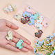 CHGCRAFT 12Pcs 6 Colors Animals Silicone Beads Pendant Multicolor Silicone Beads Alpaca Silicone Animal Beads for DIY Nursing Beadable Pen Hole Shose Jewellery Making FIND-CA0005-51-2