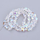 Chapelets de perles en verre électroplaqué EGLA-T004-06-2