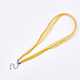 Waxed Cord and Organza Ribbon Necklace Making NCOR-T002-112-2