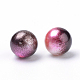 Rainbow Acrylic Imitation Pearl Beads OACR-R065-6mm-12-2